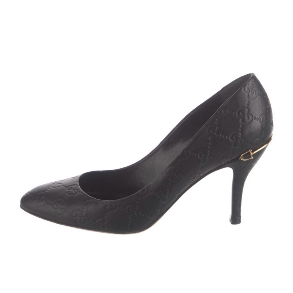 Gucci Embossed Leather Heels
